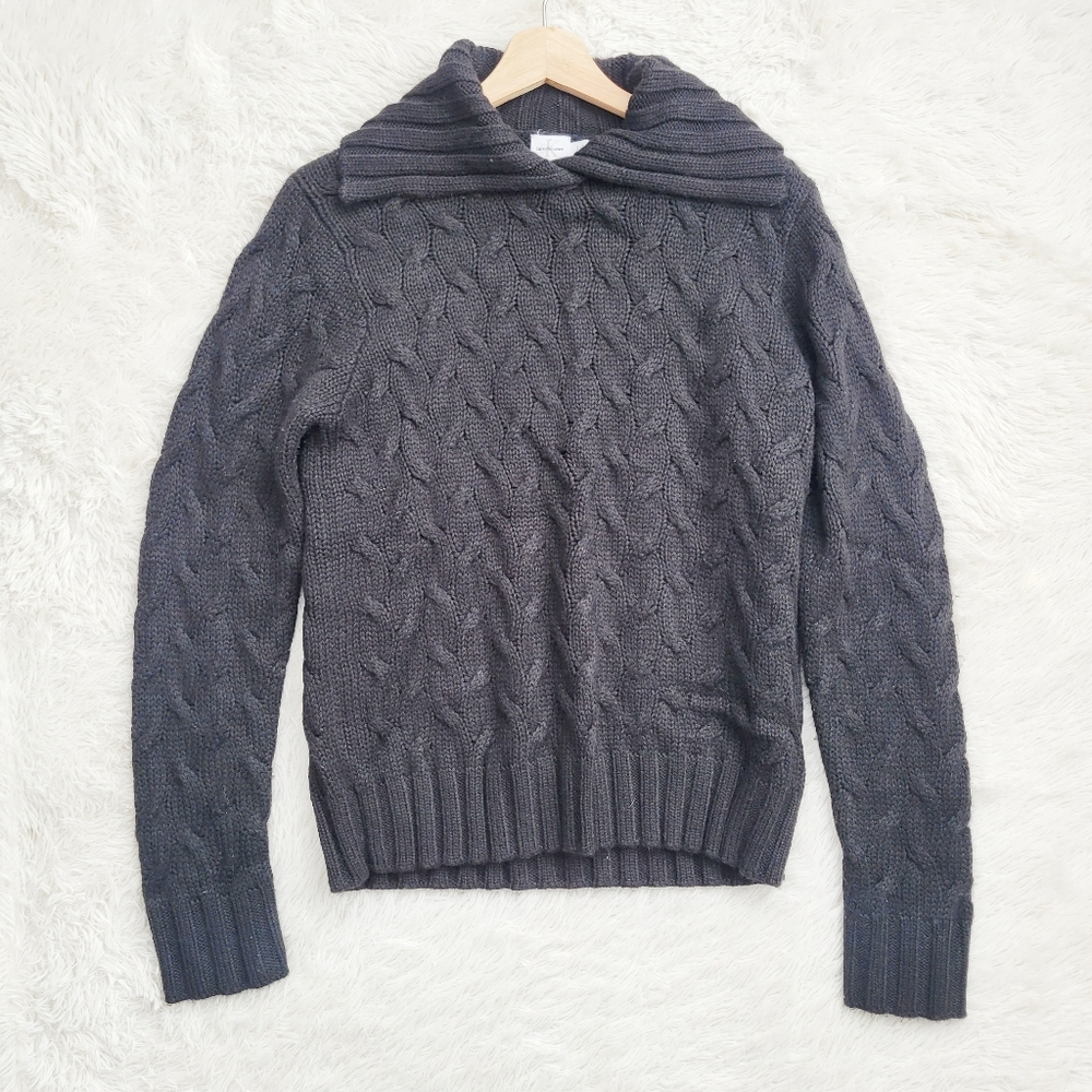 Calvin Klein‎ Black Cable Knit Sweater
